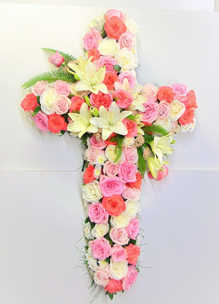 Bed of Roses Cross