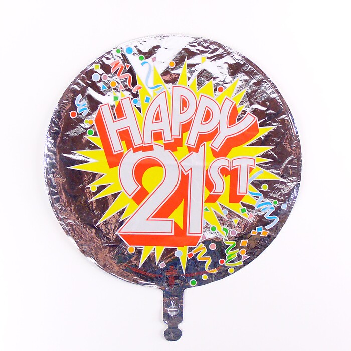 Happy 21st Mylar Balloon